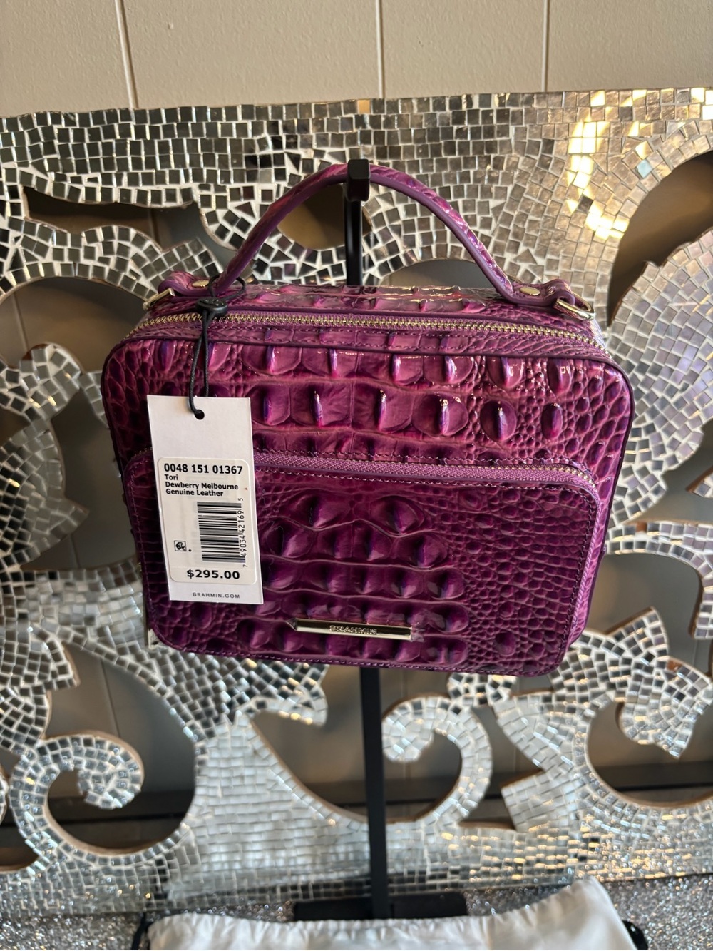 💕Brahmin Tori Dewberry Leather Top-Handle Bag‎